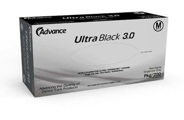 Picture of ADVANCE GLOVE BLACK NITRILE 3.0 XS 200/BX ADV 47050