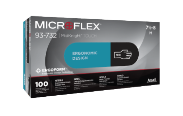 GLOVE MICROFLEX MIDKNIGHT TOUCH XS BLACK AN 93732060 100/BX