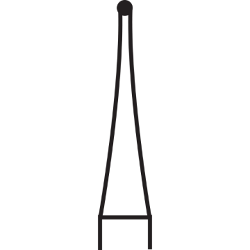 Alpen Operative and Surgical Carbide Burs, Round, #1/2 RA, R2001/2, 10/Pkg