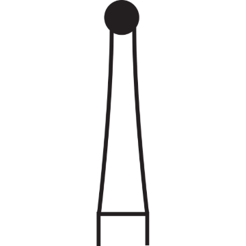 Alpen Operative and Surgical Carbide Burs, Round, #4 RA, R200004, 10/Pkg