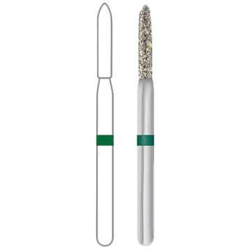 Midwest Once Sterile Single-Patient Diamonds, Cylinder Beveled, 878-012 FG, Coarse, 1878012C, 25/Pkg