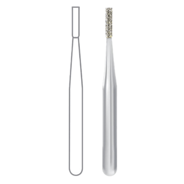 Midwest Once Sterile Single-Patient Diamonds, Cylinder Flat End, 835-010 FG, Medium, 1835010M, 25/Pkg
