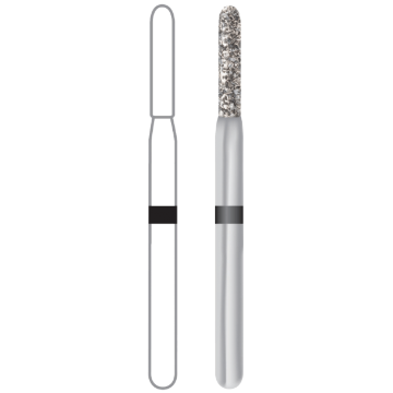 Midwest Once Sterile Single-Patient Diamonds, Cylinder Round End, 881-012 FG, Super Coarse, 1881012SC, 25/Pkg