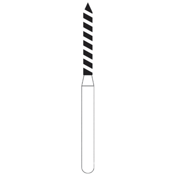 NTI Super Coarse Turbo Diamond Burs, Cylinder Beveled End, SC886-T-012, SC886-T-012, 5/Pkg