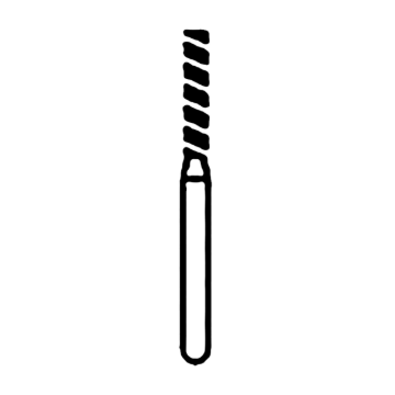 NTI Super Coarse Turbo Diamond Burs, Modified Shoulder Cylinder, SC837KR-T-016, SC837KRT-016, 5/Pkg