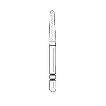 TwoStriper TSZtech Diamond Burs, Round End Taper Â ZX, Long Shank, 770.8ZX, 2013686, 3/Pkg