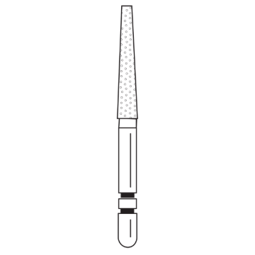 Two Striper Diamonds, Shoulder Prep - Flat End Taper, 703.10, Fine (Red), 2015377, 5/Pkg