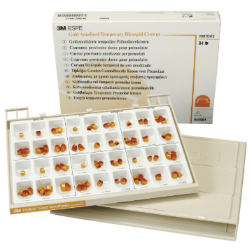 3M Gold Anodized Bicuspid Crowns, Complete Kit, 942501, 80/Kit