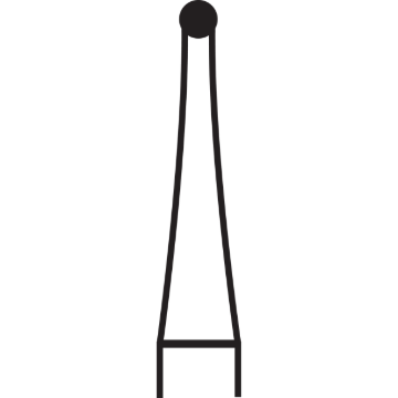 Alpen Operative and Surgical Carbide Burs, Round, #2 FG, Clinic Pack, R100002C, 100/Pk
