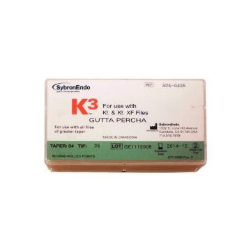 K3 Gutta Percha, .04 Taper, #35, 825-0435, 50/Pkg