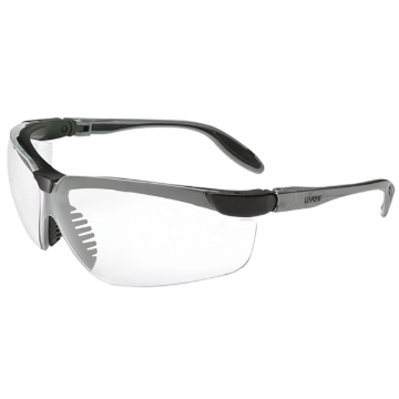 Uvex Genesis Eyewear, Clear Lens, Black Frame