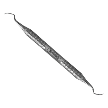 Indiana University Double-Ended Curettes, Anterior, 13/14, #6 Satin Steel Handle, SIU13/146, 1/Pkg