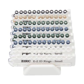 E-Z ID Rings, Small, Jewel, Assorted Kit with Holding Rack, 70Z115, 200/Pkg