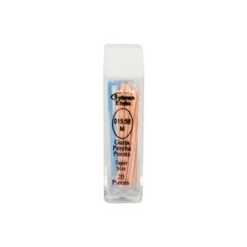 Tapered Gutta Percha Points, Conventional Size, Medium, Small Pack, 14380, 20/Box