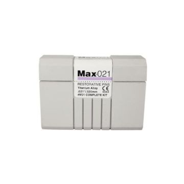 Max Restorative Pins, Complete Kit, M-21 .021 x .525mm (purple), M21, 20/Kt