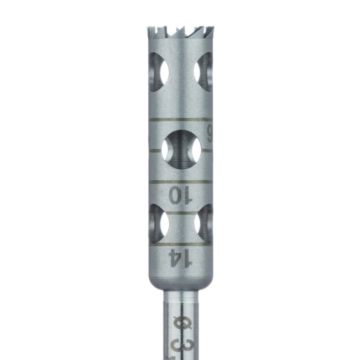 Surgery, Stainless Steel Bur, Long Trephine, 4.5 External Ø, 3.5mm Internal Ø, RAL, 229L-035-RAL, 1/EA