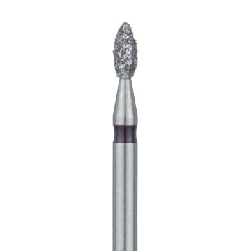 Pointed Football Diamond Bur, 1.6mm Ø, Super Coarse, FG, 831H-016-FG, 5/PK