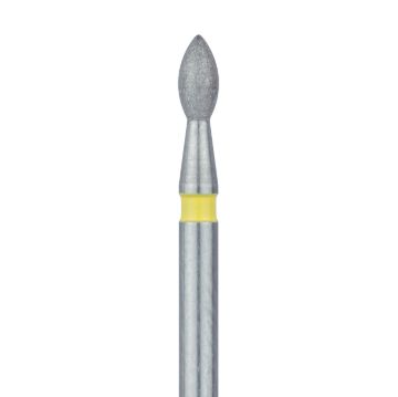 Pointed Football Diamond Bur, 1.6mm Ø, Extra Fine, FG, 831C-016-FG, 5/PK