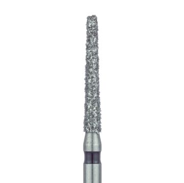 Extra Long Tapered Flat End Diamond Bur, 1.6mm Ø, Super Coarse, 0.9mm Tip Ø, FG, 848H-016-FG, 5/PK