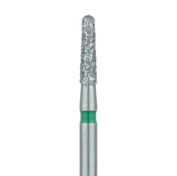 Round End Taper Chamfer Diamond Bur, 1.6mm Ø, Coarse, FG, 849G-016-FG, 5/PK