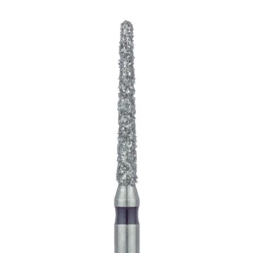 Long Round End Taper Chamfer Diamond Bur, 1.4mm Ø, Super Coarse, FG, 852H-014-FG, 5/PK
