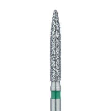 Long Flame Diamond Bur, 1.6mm Ø, Coarse, FG, 863G-016-FG, 5/PK
