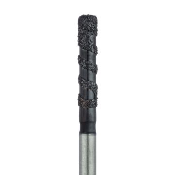 Black Cobra Diamond Bur, Round Edge Cylinder, 1.8mm Ø, Super Coarse, FG, B837R-018-FG, 5/PK