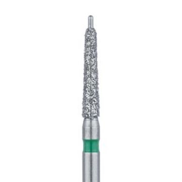 Diamond Bur, Tapered Round End, Guide Pin, 1.6mm Ø, Coarse, FG, 508G-016-FG, 5/PK