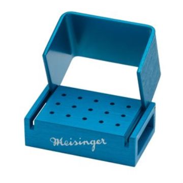 Bur Block, Anodized Aluminum, Blue, 3 Rows, 15 FG, Sterilizable, BL300, 1/EA