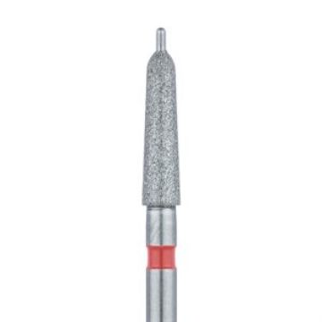 Diamond Bur, Tapered Round End, Guide Pin, 2mm Ø, Fine, FG, 508F-020-FG, 5/PK