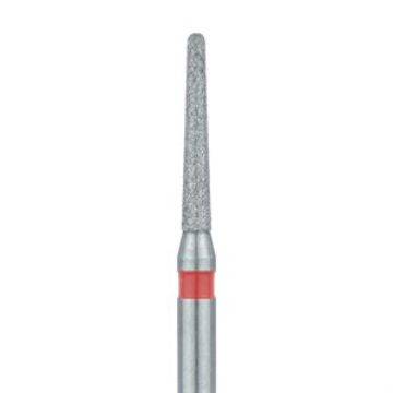 Round End Taper Chamfer Diamond Bur, 1.2mm Ø, Fine, FG, 856F-012-FG, 5/PK