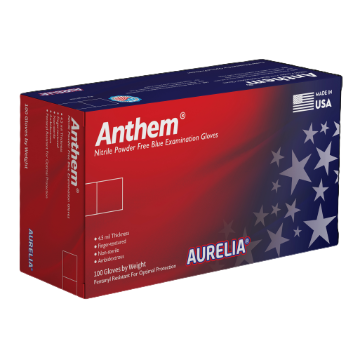 Aurelia Anthem Nitrile Powder-free Gloves, Blue, X-Small, 17765, 100/Box